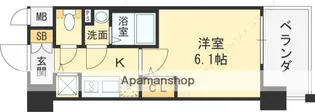 エスリード大阪平野プライム【6階】の間取り