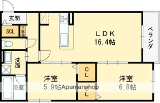 栄蔵弐号館【1階】の間取り