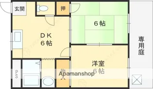 西町コーポ【105号室】の間取り