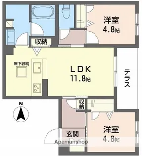 シャーメゾン大晶【101号室】の間取り