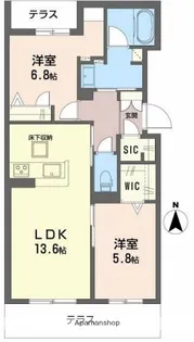 シャーメゾン大晶【103号室】の間取り