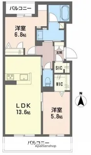 シャーメゾン大晶【203号室】の間取り