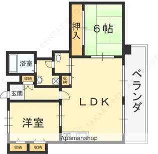 ガーデンハイツ加美 B棟【2407号室】の間取り