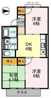 パルコート林 II【203号室】の間取り