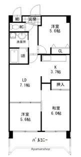 アンドユー植田【506号室】の間取り