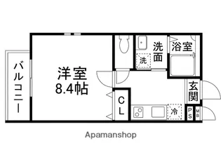 フジパレス喜連西ノース【201号室】の間取り