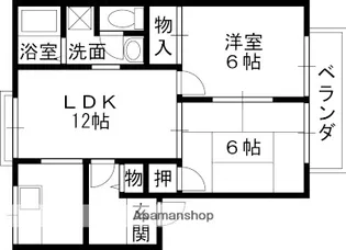 ディアスふじた.【B202号室】の間取り