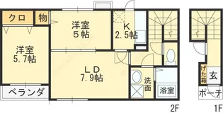 ディオーネ・ジエータ・サウス【2階】の間取り