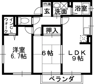 セジュール山城【1階】の間取り