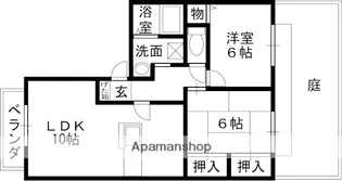 2LDKの間取り画像