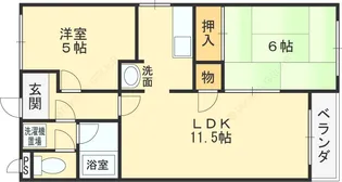 2LDKの間取り画像