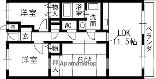 ハイグレード高井田【607号室】の間取り