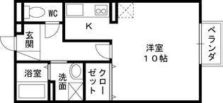 1Kの間取り画像