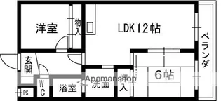 ウエストリバー山本【1階】の間取り