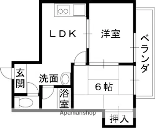 広光ハイツ【406号室】の間取り