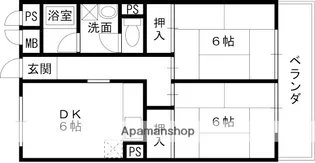 志紀マンション【7階】の間取り