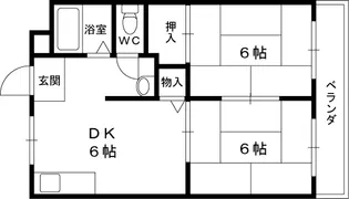 サンビレッジナカニシ【A202号室】の間取り