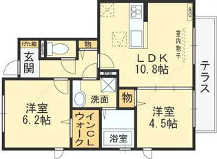 プリマベーラ八尾 A棟【1階】の間取り