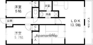 サザンクロス【3階】の間取り