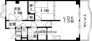 カルチェ清水谷【2階】の間取り