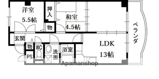 カルチェ清水谷【307号室】の間取り