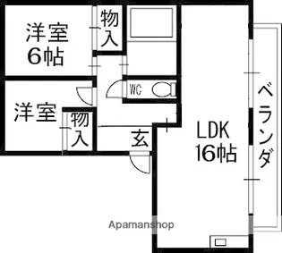 メゾン新家B【2階】の間取り