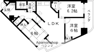 リバージュⅡ【401号室】の間取り