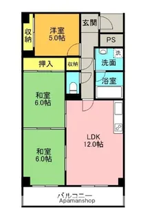 パープルソシア【306号室】の間取り