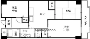 サンバリーアツカワカツ【207号室】の間取り