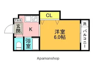 スタジオM【608号室】の間取り