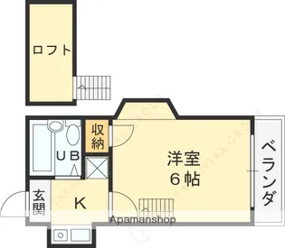 香里園第7マンション【2階】の間取り