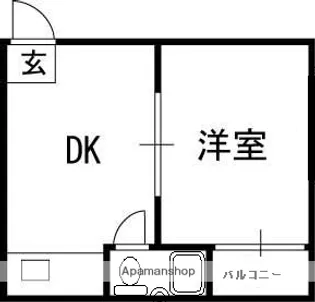 フリーディオ中木田【1階】の間取り