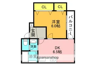サンライズ萱島信和【202号室】の間取り