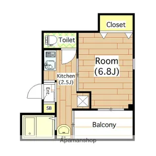 U−RO桜木町【102号室】の間取り