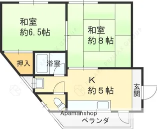 マンション島村【2階】の間取り