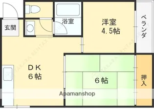 第1松田ハイム【403号室】の間取り