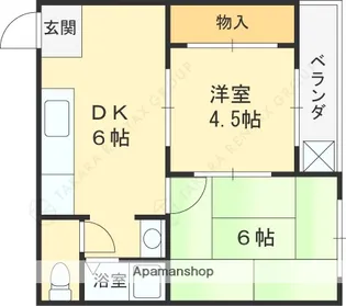 第1松田ハイム【4階】の間取り