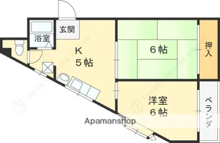 第1松田ハイム【404号室】の間取り