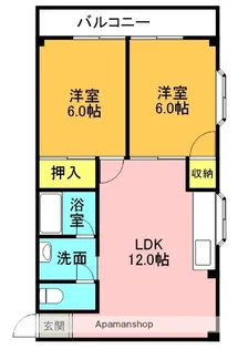 シャトーレジデント寝屋【2階】の間取り