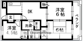 リバーサイドマンション川勝【402号室】の間取り