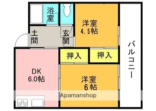梅が丘ハイツ【108号室】の間取り