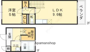 大阪府守口市南寺方南通2丁目【アパート】の間取り