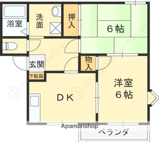 ハイツヒミコ【1階】の間取り