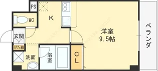 ペイサージュ【301号室】の間取り