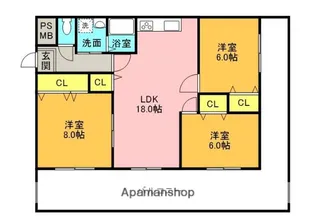 レオハイム津田?【5階】の間取り