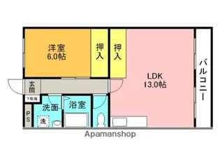 ビューテラス畷A棟【3階】の間取り