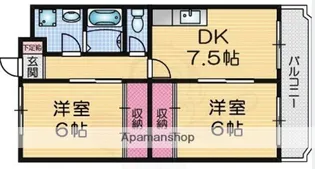 ビューテラス畷A棟【2階】の間取り