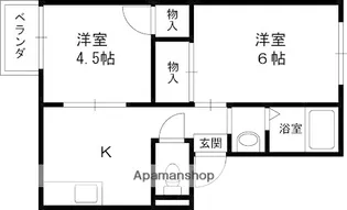 エステートユタカ【2階】の間取り