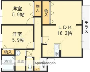 コートビレッジ【1階】の間取り