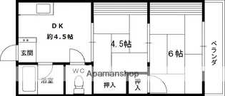掃部マンション【3階】の間取り